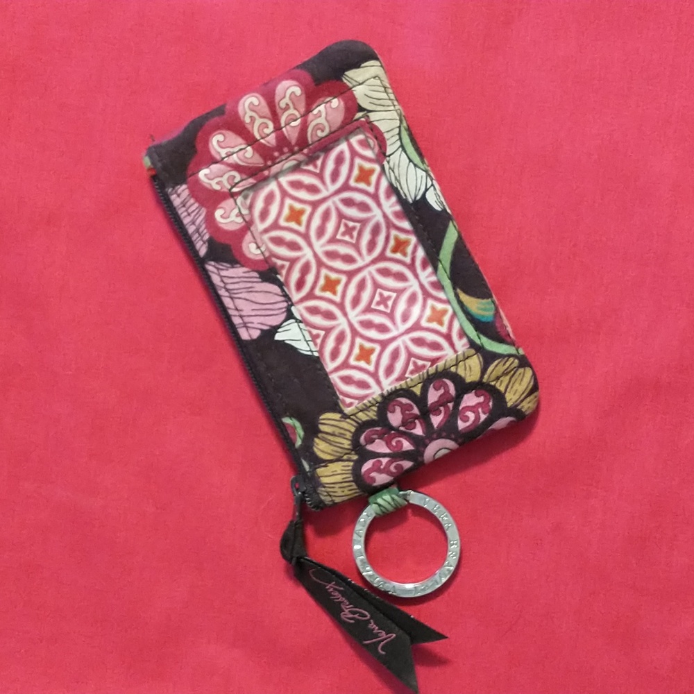 Vera Bradley Floral Key Holder - Black, Pink, and Yellow